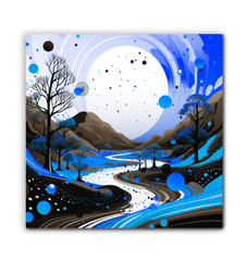 Enchanting Eclipse Celestial Landscape Canvas
