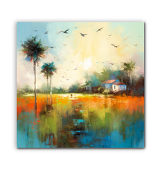 Desert Mirage Landscape Canvas Decor