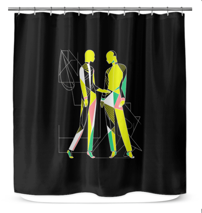 Glamour Graffiti Bath Curtain - Beyond T-shirts