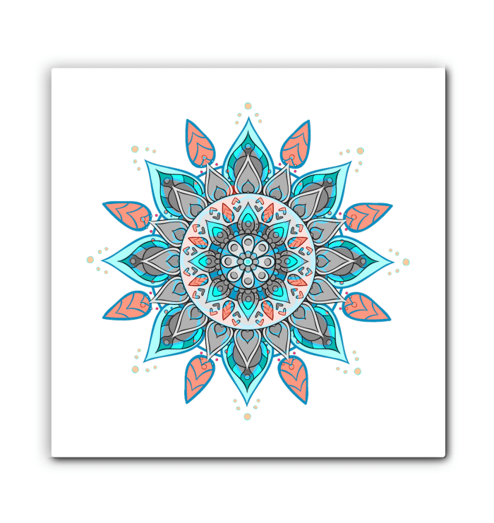 Serene Mandala Lotus Metal Art - Beyond T-shirts