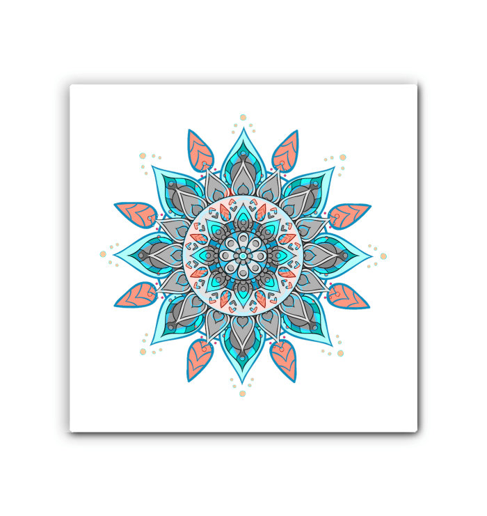 Serene Mandala Lotus Metal Art - Beyond T-shirts