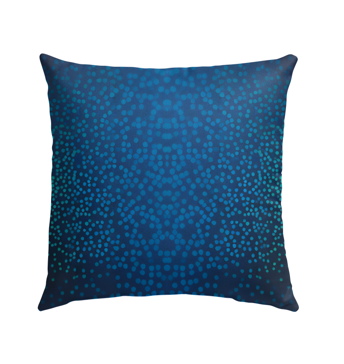 Stylish Zen Harmony outdoor pillow in a serene patio setting.