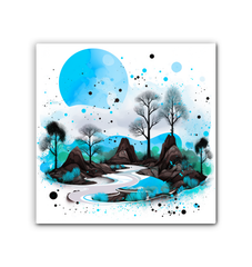 Peaceful Prairie Field Landscape Canvas