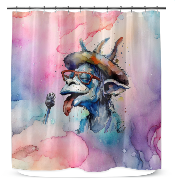 Organist's Optimistic Ocean Overture Shower Curtain