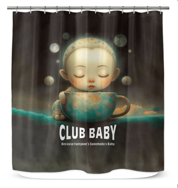 Elegant CB6 37 shower curtain in a beautifully designed bathroom setting.
