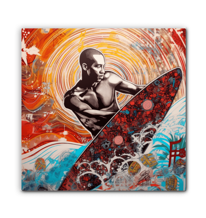 Surfing Serenity Canvas Art - Beyond T-shirts