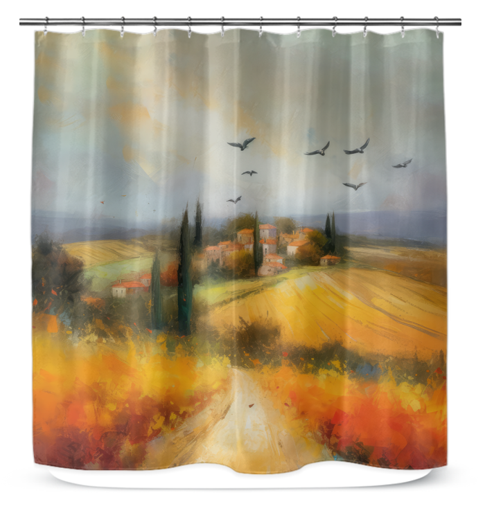 Coastal Horizon Escape Shower Curtain