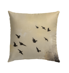 Serene Sunset Landscape Outdoor Pillow