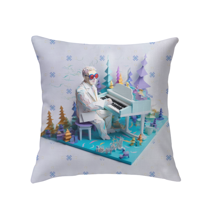 Celestial Whispers pillow with starry design on a cozy living room sofa.