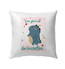 You Give Me Butterflies Outdoor Pillow