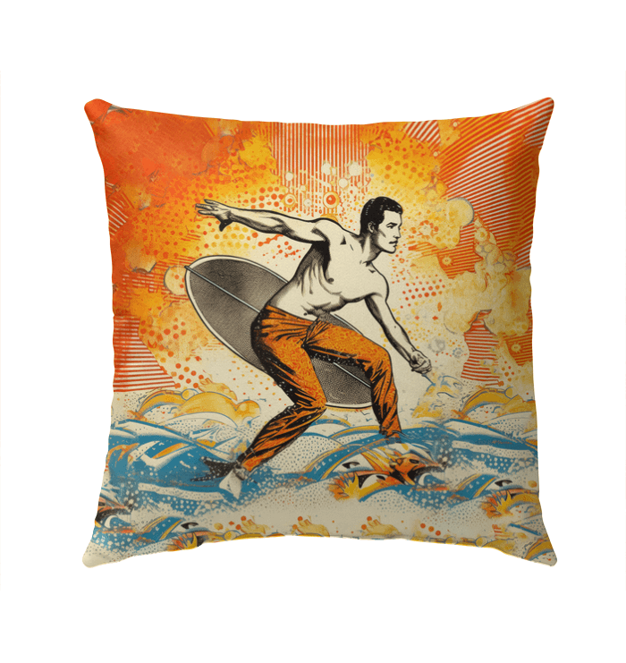 Surfing 1 05 Outdoor Pillow - Beyond T-shirts