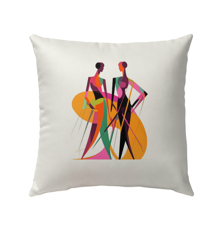 Chic Abstract Patio Pillow - Beyond T-shirts