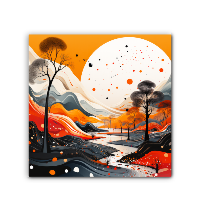 Luminous Lake Water Landscape Canvas