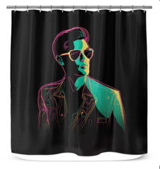 Elegance in Monochrome Shower Curtain - Beyond T-shirts