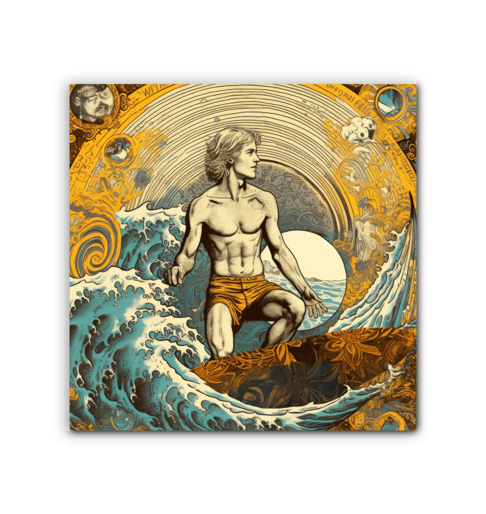 Coastal Escape Surfing Canvas - Beyond T-shirts