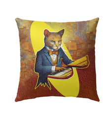 Whisker Whimsy Cat Outdoor Pillow