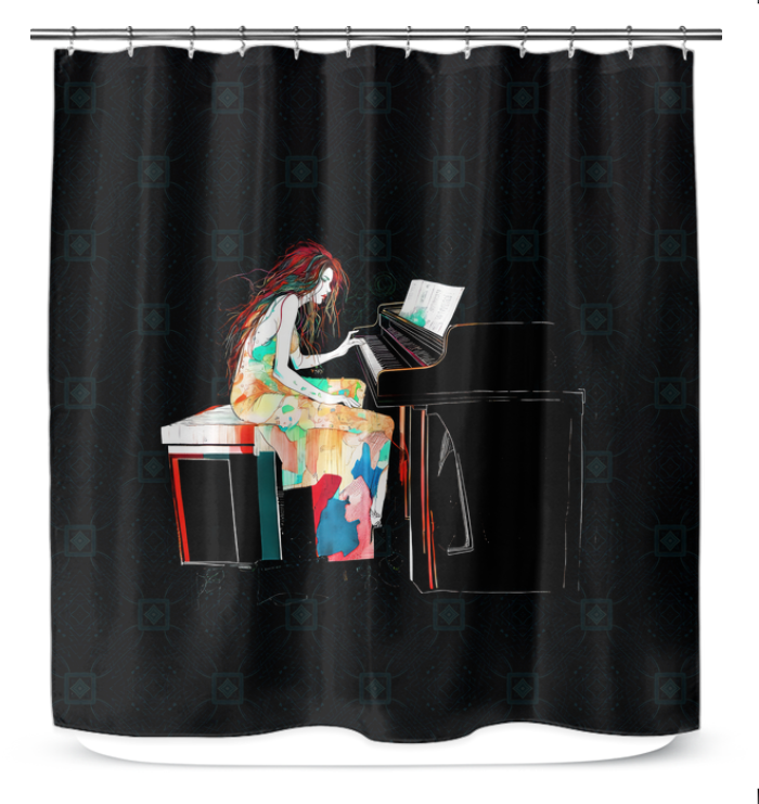 Jasmine Jungle Shower Curtain with Nature-Inspired Design