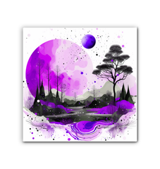Serenity Summit Mountain Landscape Canvas