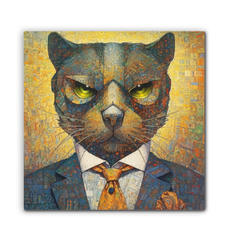 Unique cat artwork on Whisker Wonders Canvas.