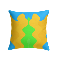 Close-up of the Floral Chakra Alignment Indoor Pillow, showing detailed chakra patterns.