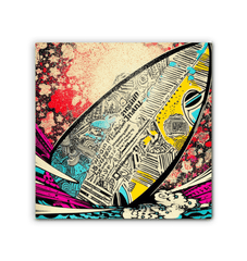 Close-up of Surfing 5 33 Canvas art texture