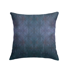 Close-up view of the Tranquility Tapestry Indoor Pillow's intricate patterns and textures.