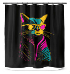 Whimsical Cat Parade Shower Curtain - Beyond T-shirts