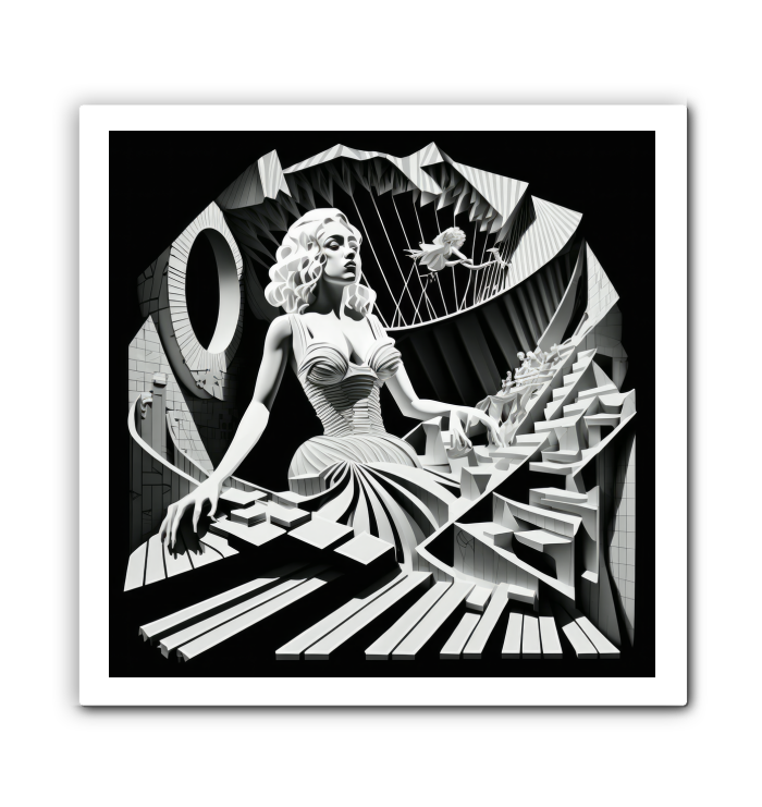 Intricately designed Progressive Rock Odyssey wall canvas.