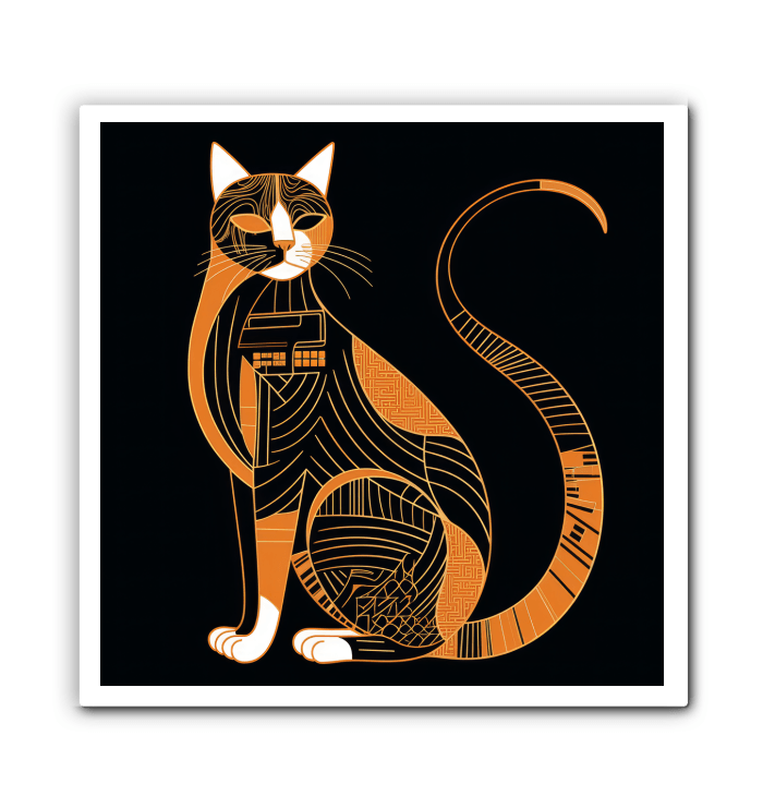 Majestic Feline Silhouette Canvas - Beyond T-shirts