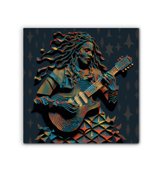 Melodic Metropolis Wrapped Canvas