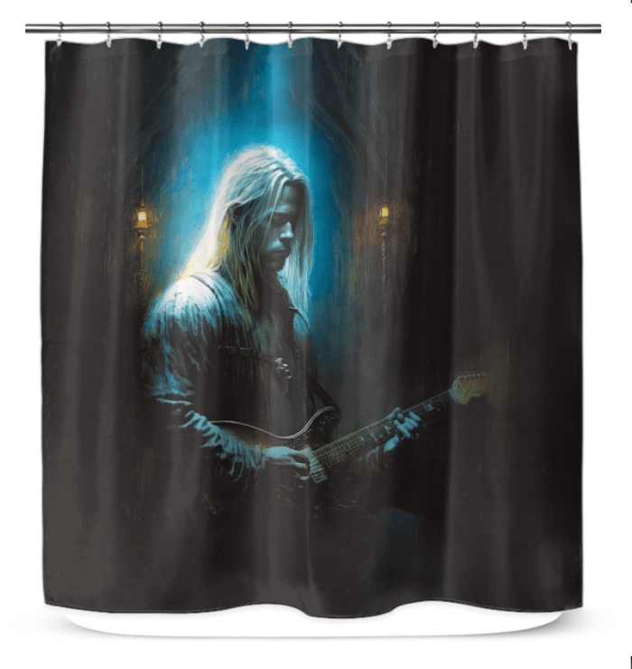 NS-818 elegant shower curtain in a modern bathroom settin