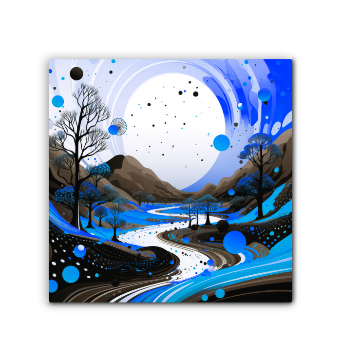 Enchanting Eclipse Celestial Landscape Canvas