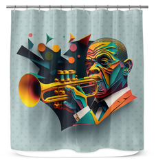 Motif Mosaic Shower Curtain