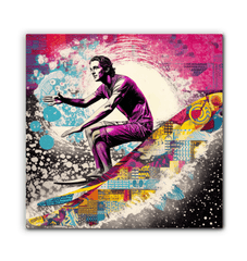 Surfing Essence Canvas Art - Beyond T-shirts