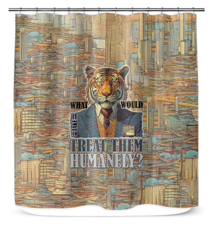 Sassy Pooches Shower Curtain - Dog Design Bathroom Decor.
