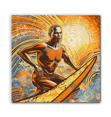 Coastal decor with Surfing 5 15 Wrapped Canvas
