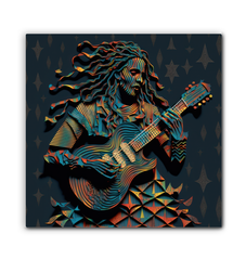 Melodic Metropolis Wrapped Canvas