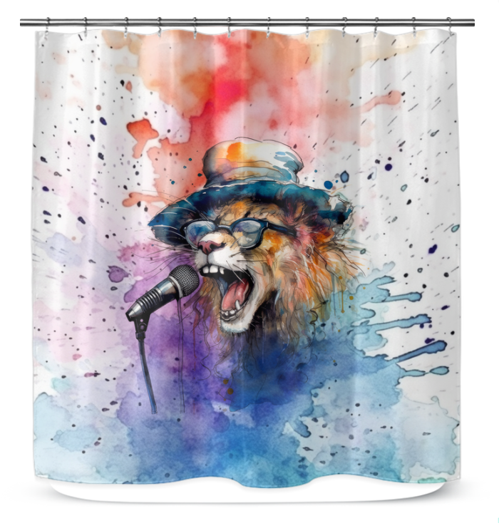 Trumpeter's Tranquil Torrent Shower Curtain