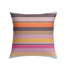 Detail of the bright, festive stripes on the Fiesta Fiesta Pillow.