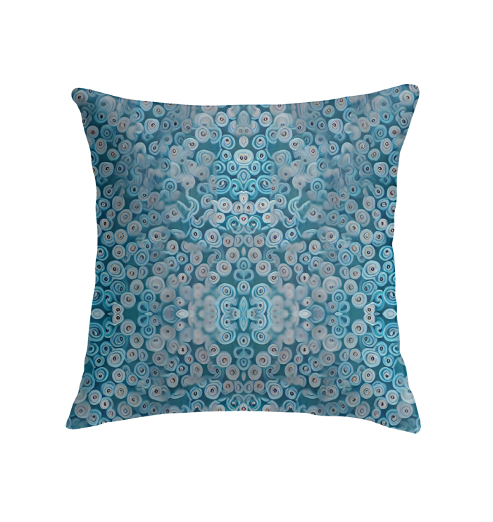 Artistic indoor pillow with Kirigami Art Deco pattern.