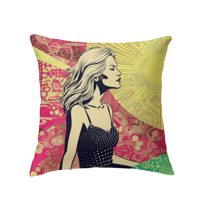 Surfing Harmony Throw Pillow - Beyond T-shirts