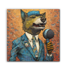 Sly Fox's Nocturnal Serenade Wrapped Canvas