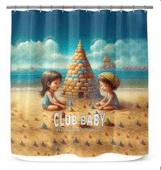 CB3 120 elegant shower curtain displayed in a modern bathroom setting