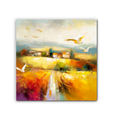 Coastal Serenity Sunset Wrapped Canvas