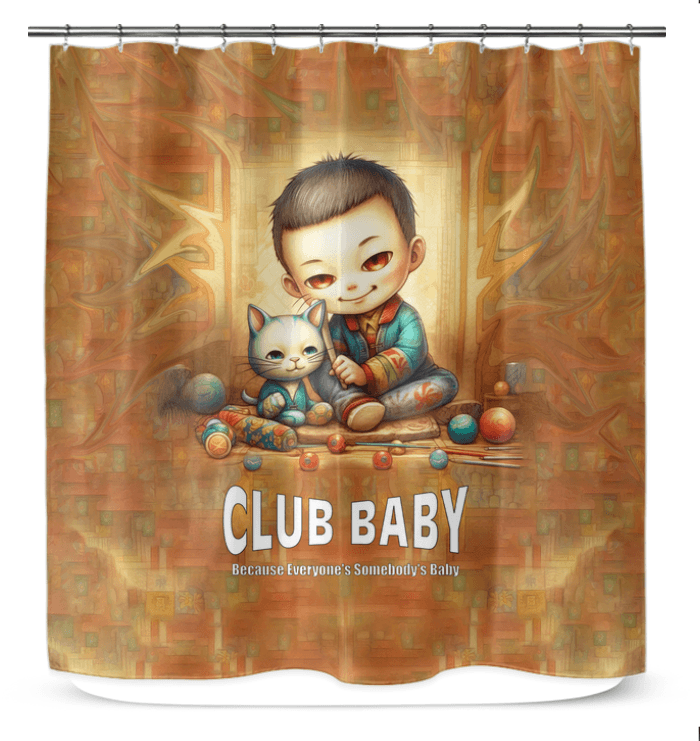 Elegant CB6-31 shower curtain showcasing waterproof design and durability.