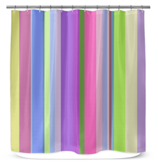 Stylish Bohemian Stripe Design Shower Curtain for Modern Bathrooms