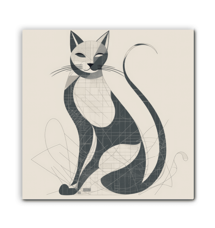 Elegant Cat Shadow Play Canvas - Beyond T-shirts