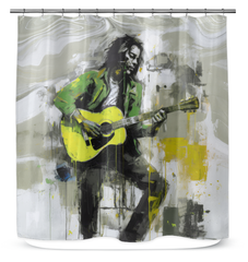 Soft Abstract Shower Curtain