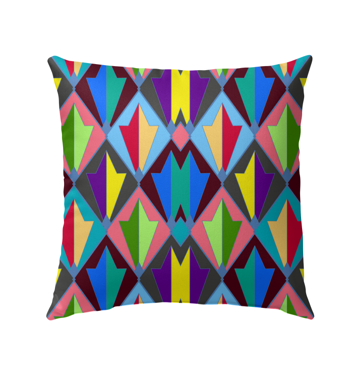 Close-up of Serenity Oasis Pillow's intricate design.