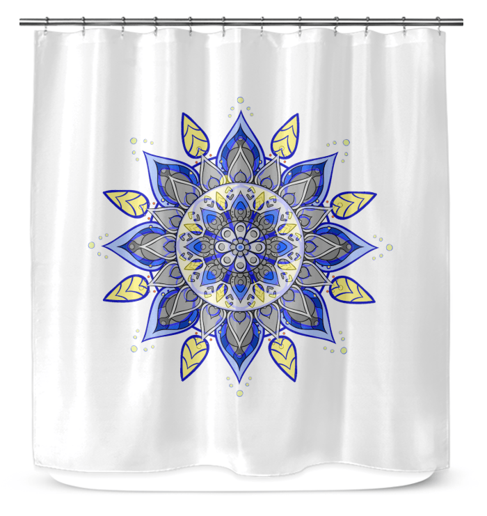 Mandala Harmony Fabric Shower Curtain - Beyond T-shirts